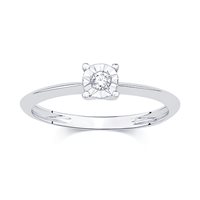 Anello Fanton Gioielli Donna SOLITARI in Oro bianco Diamante 0.05 Ct ANOR-91-52 - ANOR-91-52